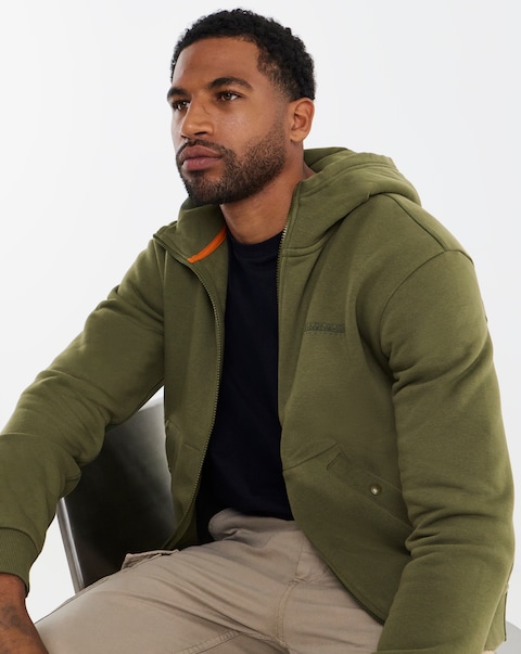 Napapijri Yourte Full Zip Hoodie - Olive
