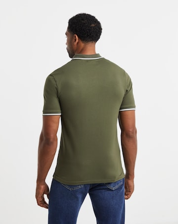 Lyle & Scott Short Sleeve Tipped Polo Shirt - Olive