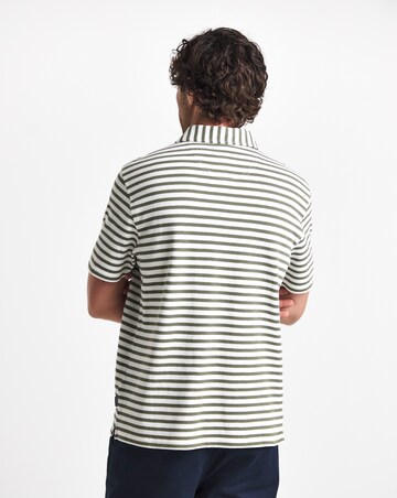 Barbour Farlam Short Sleeve Striped Tailored Polo Shirt - White