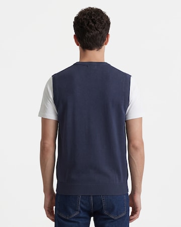 Navy Cotton Sweater Vest