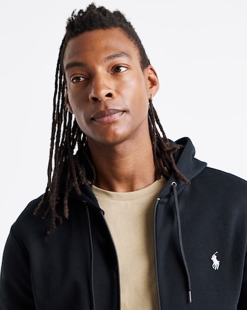 Polo Ralph Lauren Double Knit Zip Through Hoodie - Black