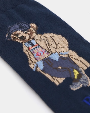 Polo Ralph Lauren 2 Pack Bear Socks - Navy/Camel