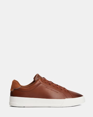 Tommy Hilfiger Court Leather Trainers - Cognac