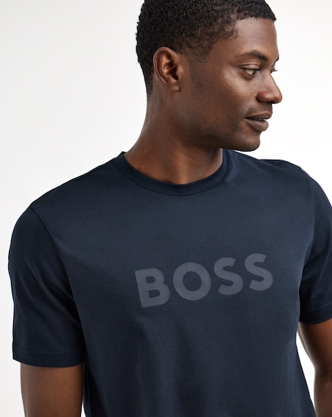 BOSS Short Sleeve Logo T-Shirt - Navy