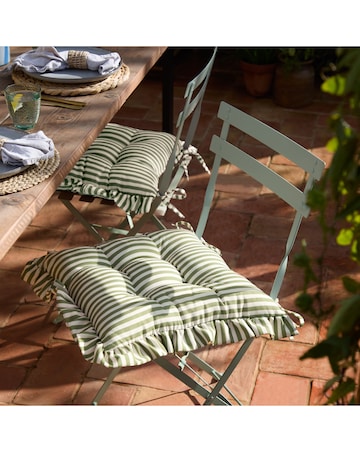 Wylder Millie Ruffle Outdoor Seat Pads - 2 Pack