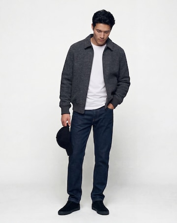 Wool Boucle Relaxed Varsity Jacket