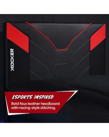 X Rocker Cerberus MKII Gaming Single Bed in a Box - Carbon Red