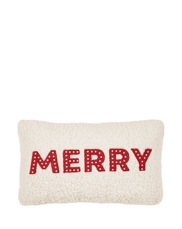 Catherine Lansfield Merry Christmas Boucle Cushion