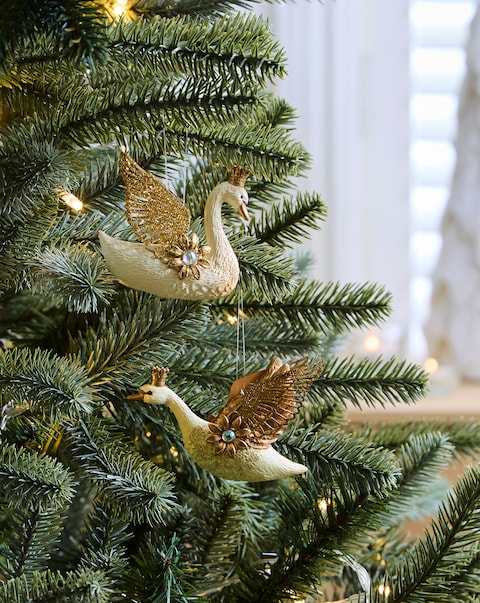 New In - Gisela Graham Swans Decorations
