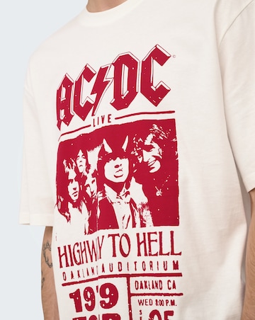 Only & Sons ACDC Relaxed Fit T-Shirt - Off White