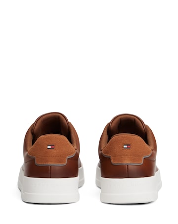 Tommy Hilfiger Court Leather Trainers - Cognac