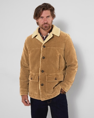 Joe Browns Kodiak Cord And Borg Coat - Brown
