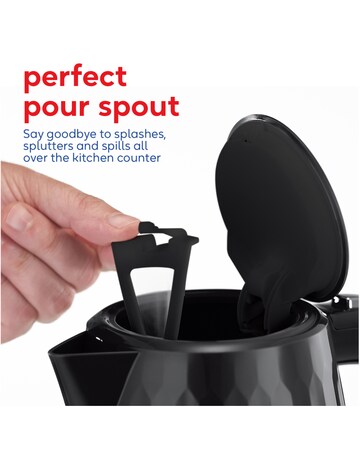 Russell Hobbs 26051 Textured Honeycomb Black Kettle