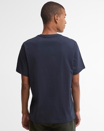 Barbour Short Sleeve Tailored Crest Logo T-Shirt - Navy