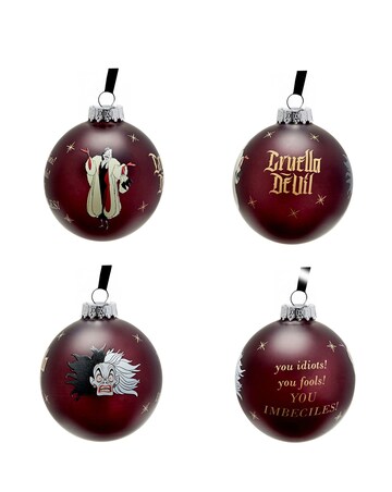 Disney Set of 7 Baubles - Villains
