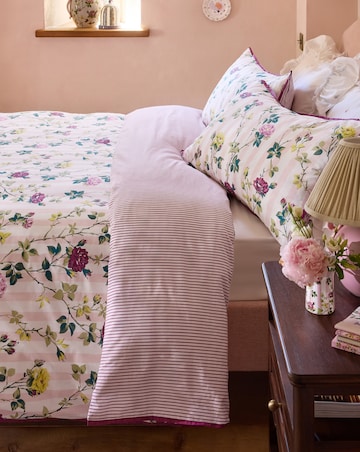 Cath Kidston Climbing Rose Stripe Duvet Cover Set