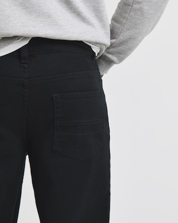 Union Black Loose Fit Stretch Gabardine Jeans
