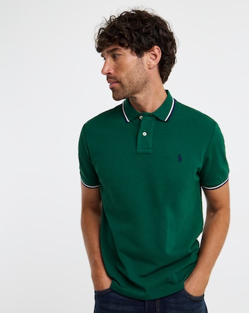 Polo Ralph Lauren Short Sleeve Tipped Polo - Forest Green