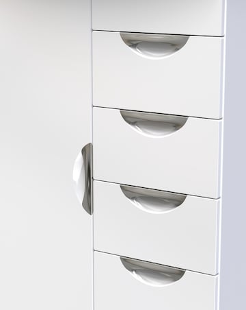 Haydn Ready Assembled 1 Door 5 Drawer Kids Wardrobe - Kids