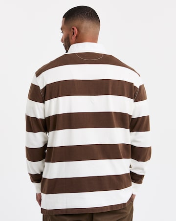 Polo Ralph Lauren Long Sleeve Stripe Rugby - Cream/Brown