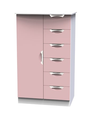 Haydn Ready Assembled 1 Door 5 Drawer Kids Wardrobe - Kids