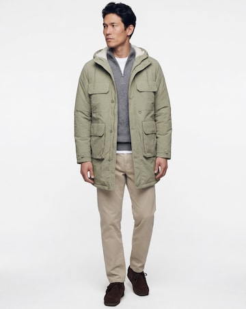 Khaki Shower Resistant Lightweight Padded Parka