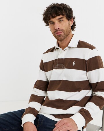 Polo Ralph Lauren Long Sleeve Stripe Rugby - Cream/Brown
