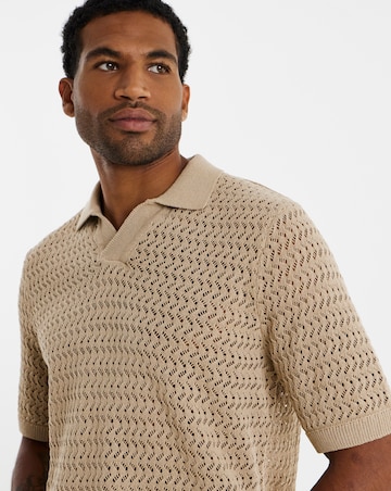Only & Sons Nyle Crochet Polo - Natural