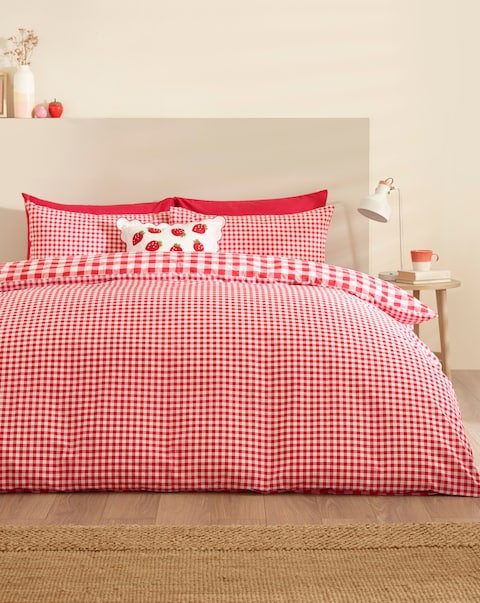 Catherine Lansfield Bamford Gingham Check Duvet Cover Set