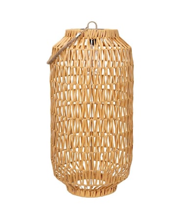 ValueLights Solar Powered Outdoor Natural Rope Lantern Garden Light Floor Lamp
