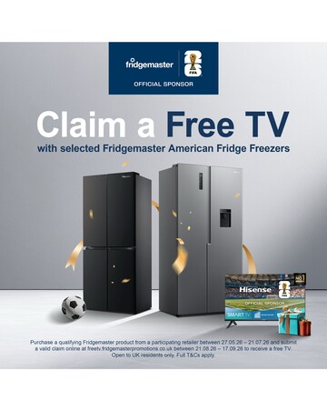 Fridgemaster MS91558DEB Non-Plumbed Total No Frost American Fridge Freezer Black