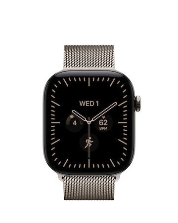 Apple Watch Series 12 GPS + Cellular 46mm - Titanium/Natural Milanese Loop - S/M