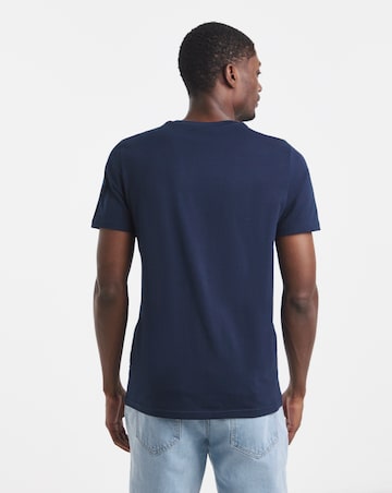 Pure Cotton Crew Neck T-Shirt- Navy