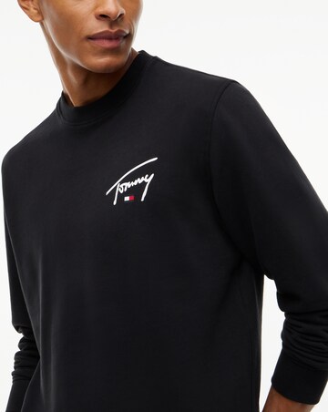 Tommy Jeans Signature Crew Neck Sweatshirt - Black