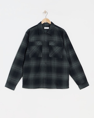 Jack & Jones Charlie Checked Overshirt - Black/Teal