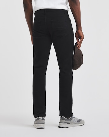 Union Black Straight Stretch Gabardine Jeans