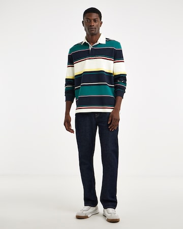 Tommy Jenas Relax Fit Stripe Rugby - Navy
