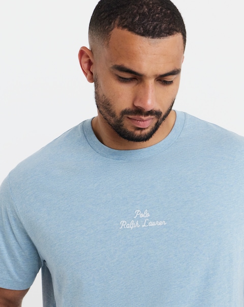 Polo Ralph Lauren Short Sleeve Script Logo T-Shirt - Blue Heather