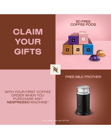 Nespresso by Krups Coffee Machine 1.1L Vertuo Next Light Grey