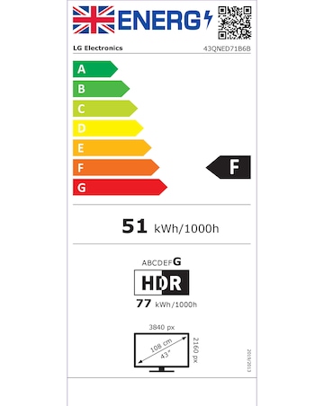 LG 43QNED71B6B 43in QNED AI 4K Smart TV
