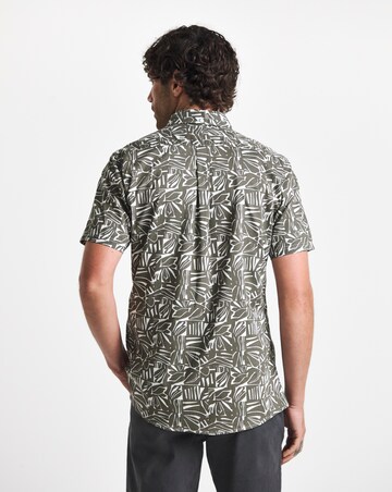 Barbour Orton Short Sleeve Printed Summer Shirt - Olive