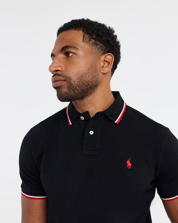 Polo Ralph Lauren Short Sleeve Tipped Polo - Black