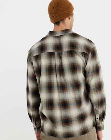 Only & Sons Kosta Long Sleeve Check Regular Fit Shirt - Natural Check