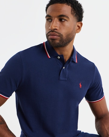Polo Ralph Lauren Short Sleeve Tipped Polo - Navy