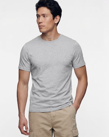 5 Pack Pure Cotton Crew Neck T-Shirts Long Length