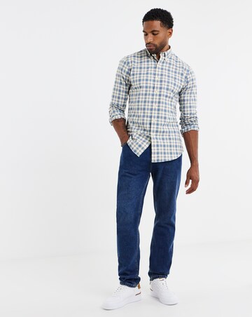 Polo Ralph Lauren Long Sleeve Check Oxford Shirt - Blue/Cream