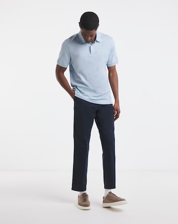 BOSS Short Sleeve Embossed Logo Polo - Light Blue