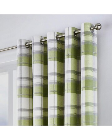 Balmoral Check Eyelet Curtains