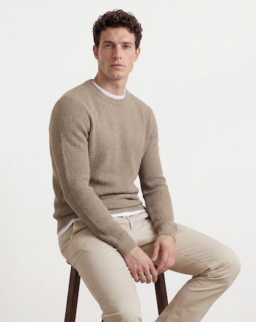 Textured Crew Neck Jumper