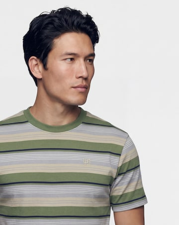 Union Yarn Dyed Stripe T-Shirt -Khaki